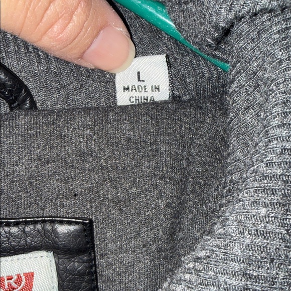 Levi's Black Faux Leather Jacket with hood for Men Large - Picture 3 of 11